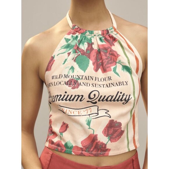 Maeve Anthropologie Printed Halter Top Size M - Picture 3 of 5